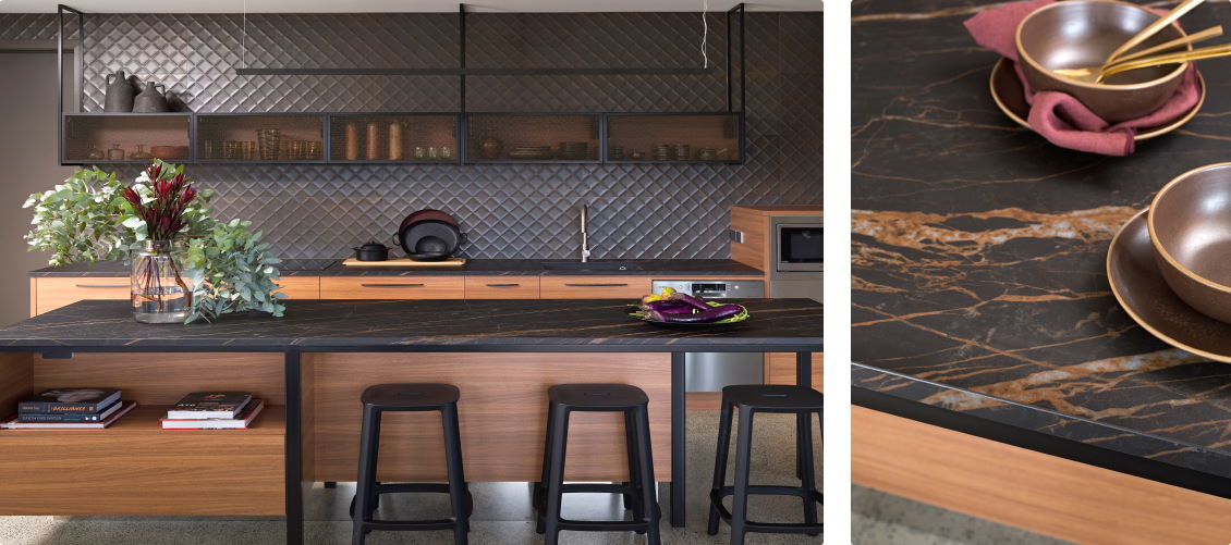 Black industrial kitchen